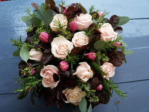 Mother's Day Dusty Rose With English Greens